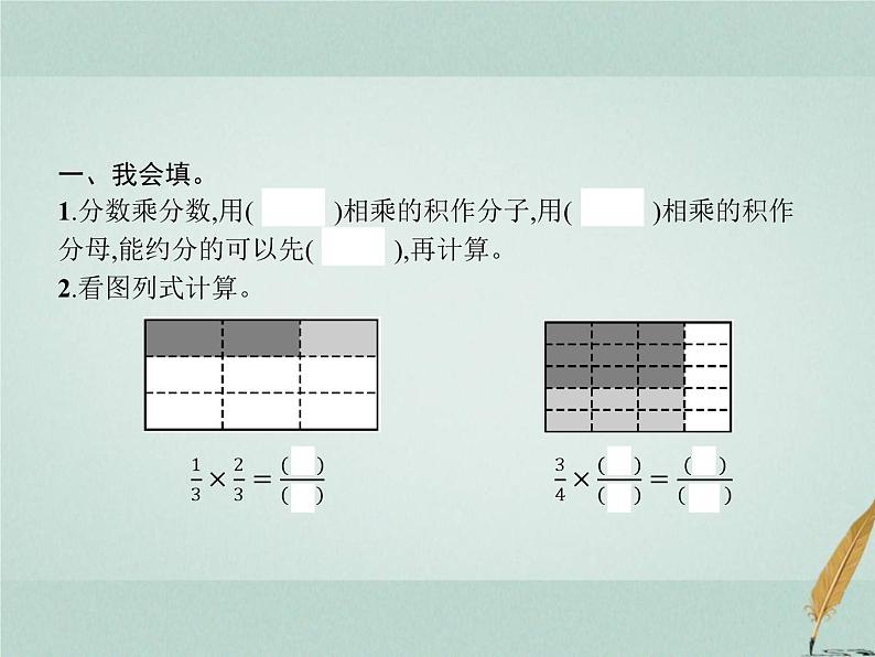 人教版小学六年级数学上册1分数乘法第2课时分数乘分数课件第2页