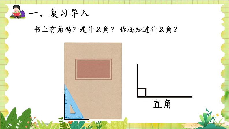 人教版数学2年级上册 第3章 第3课时 锐角、钝角的认识 ppt课件+教案02