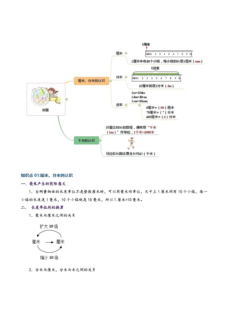 北师大版三年级数学上册精品练习专题04测量(学生版+解析)第1页