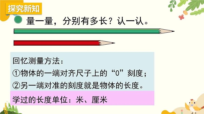 北师大版数学二年级下册 第四单元 测 量-第一课时 铅笔有多长课件03