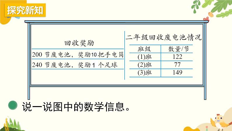 北师大版数学二年级下册 第五单元 加与减-第二课时 回收废电池课件第4页