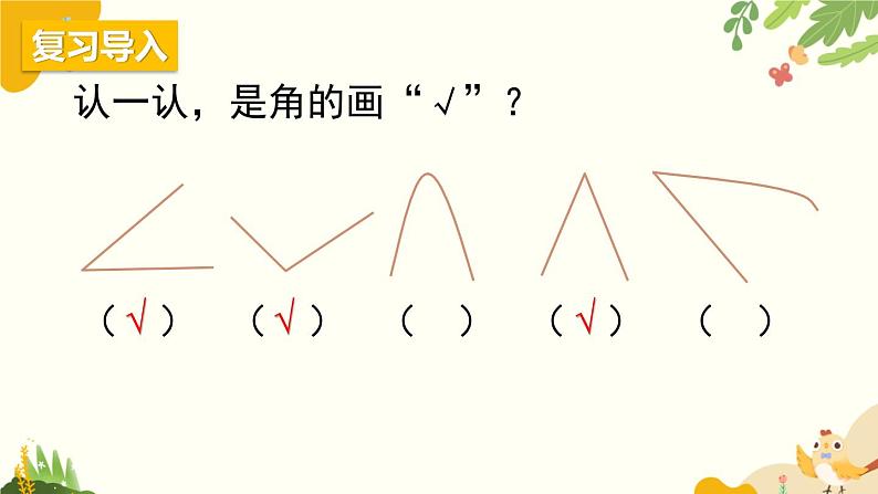 北师大版数学二年级下册 第六单元 认识图形-第二课时 认识角（2）课件第2页