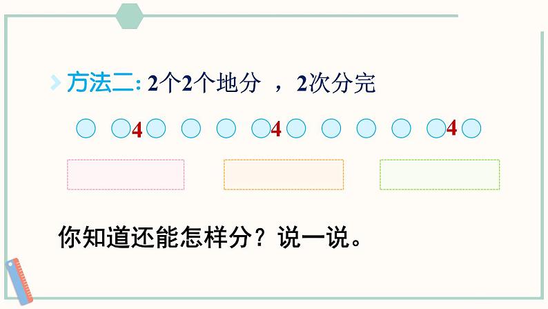 北师大版数学二年级上册7.2 分苹果 课件07