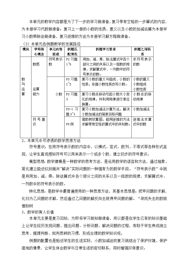 2024秋沪教版  五年级上册数学 “复习与提高”单元教学设计03
