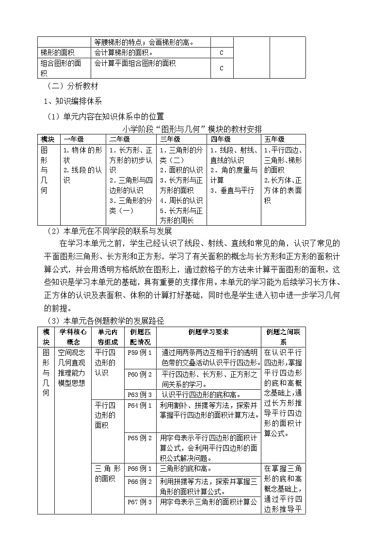 2024秋沪教版  五年级上册数学 《几何小实践》单元教学设计02