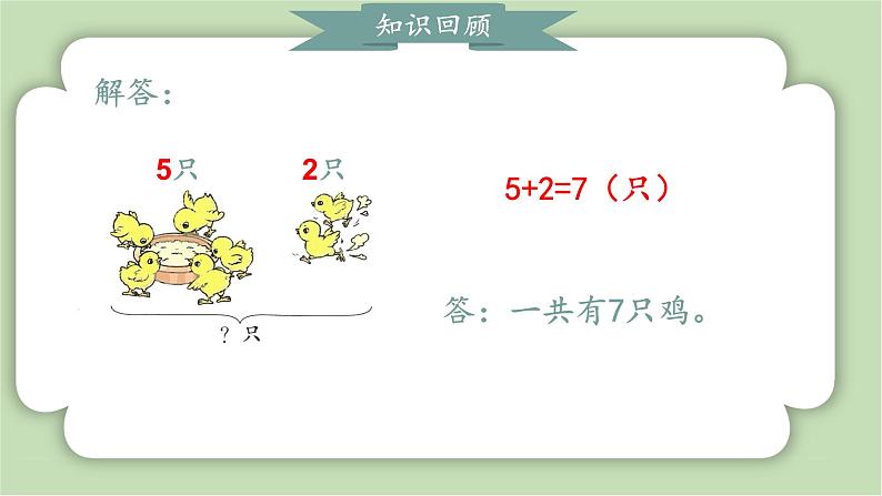 人教版小学数学一年级上册第六章复习与关联《数量关系》课件05