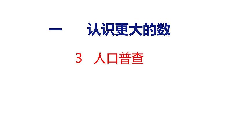 北师大版小学数学四年级上册1.3 人口普查课件01