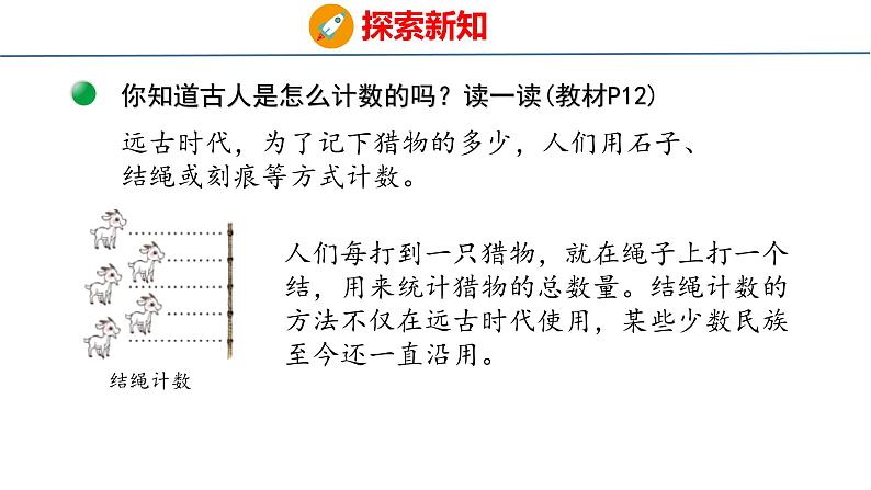 北师大版小学数学四年级上册1.6 从结绳计数说起课件06