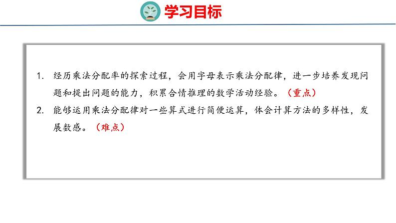 北师大版小学数学四年级上册第四单元运算律乘法分配律课件02