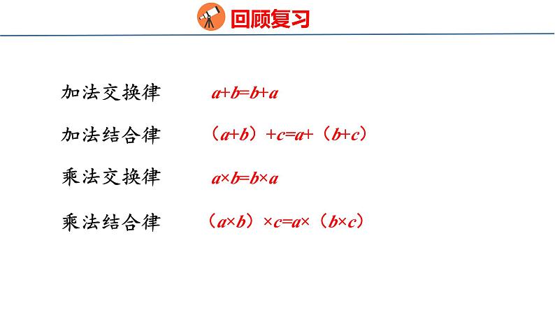 北师大版小学数学四年级上册第四单元运算律乘法分配律课件03