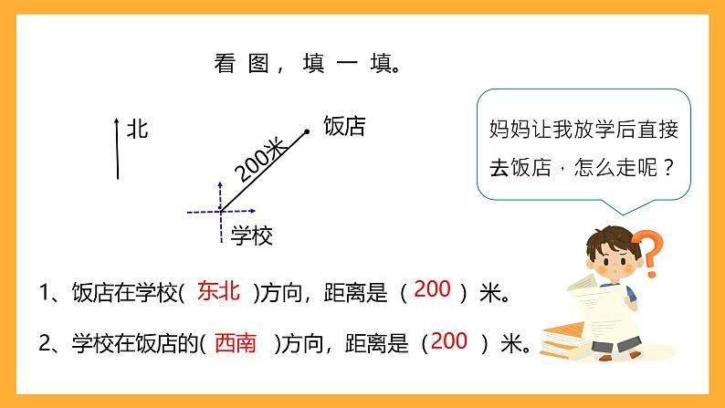 北京版数学四上 5.2《描述路线图》课件第4页