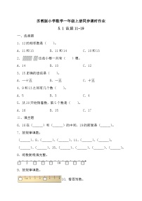 数学一年级上册（2024）五 认识11~19同步达标检测题