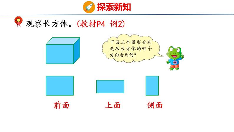 冀教版小学数学二年级上册  1.2从前面、侧面和上面观察几何体 课件08