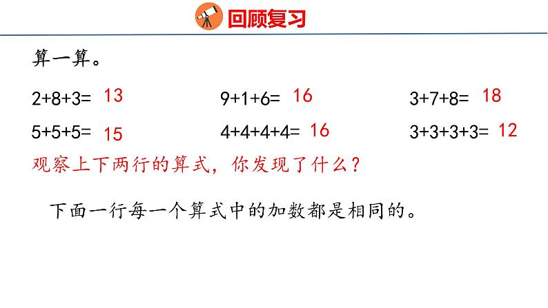 冀教版小学数学二年级上册  3.1  认识乘法和乘法算式 课件03