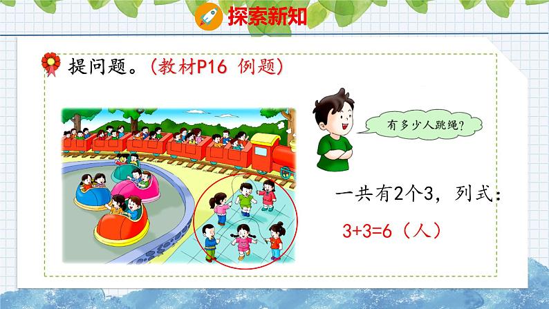 冀教版小学数学二年级上册  3.1  认识乘法和乘法算式 课件04