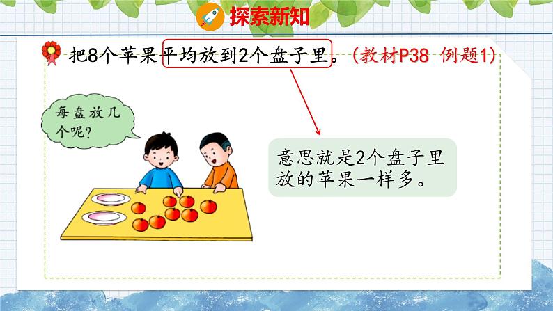 冀教版小学数学二年级上册  5.2  初步认识除法算式和除号 课件04