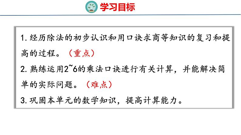 冀教版小学数学二年级上册  5.7 整理与复习 课件02