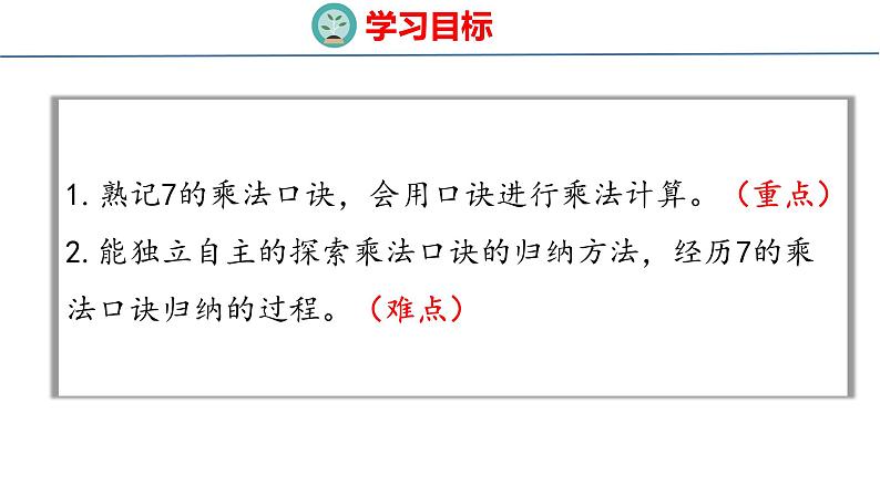 冀教版小学数学二年级上册  7.1  7的乘法口诀 课件02