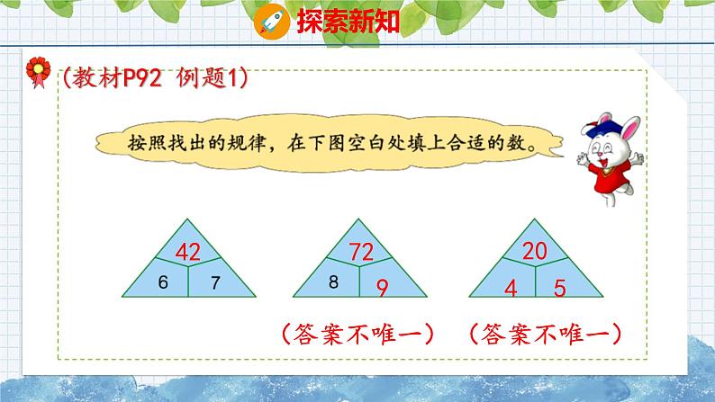 冀教版小学数学二年级上册 8.2  探索图中各数和数列的规律 课件05