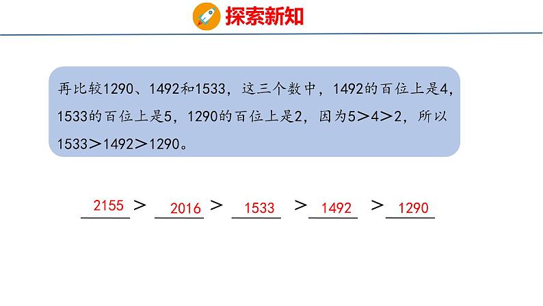 冀教版小学数学三年级上 1.1.3 万以内数的大小比较 课件第6页