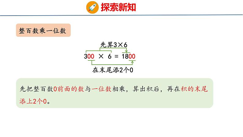 冀教版小学数学三年级上 2.1.1 整十、整百数乘一位数（ 课件）第8页