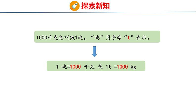 冀教版小学数学三年级上 7.1感受并认识质量单位“吨”（ 课件）第6页