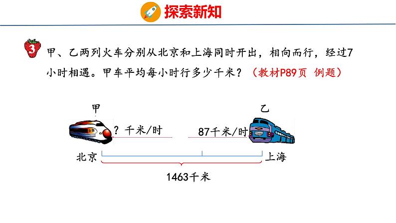 冀教版小学数学五上 8.6 相遇问题（ 课件）04