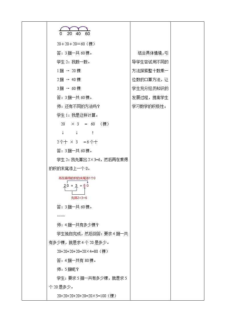 北师大版数学三上4.1《小树有多少棵》教案第3页