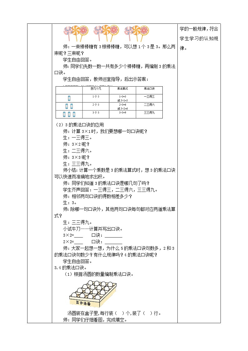【核心素养】人教版数学二年级上册-4.2.2 2、3、4的乘法口诀-例2.例3.例4（教学设计含反思）03