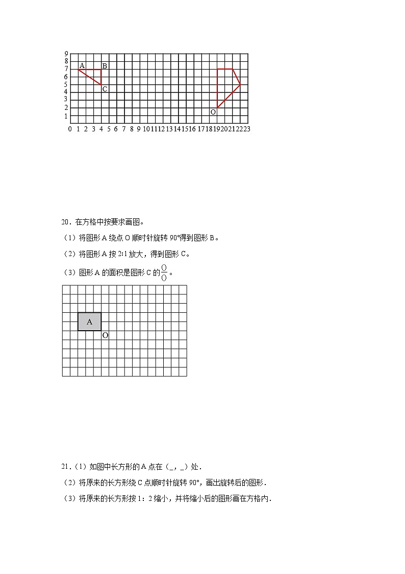 5.1图形放大或缩小基础练习  西师大版数学六年级上册03