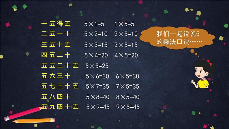 二年级【数学(北京版)】2、5的乘法口诀练习课件03