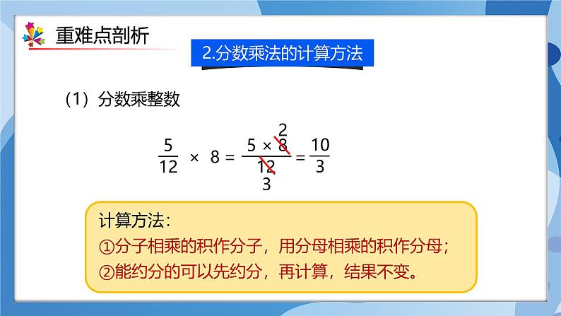 人教版数学六年级上册第1单元《分数乘法》单元复习课件05