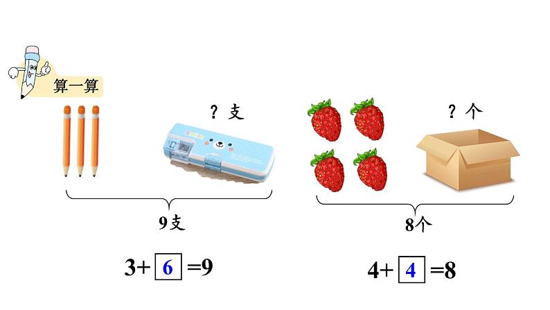 小学数学新北师大版一年级上册第四单元第5课时《小鸡吃食》教学课件（2024秋）第2页