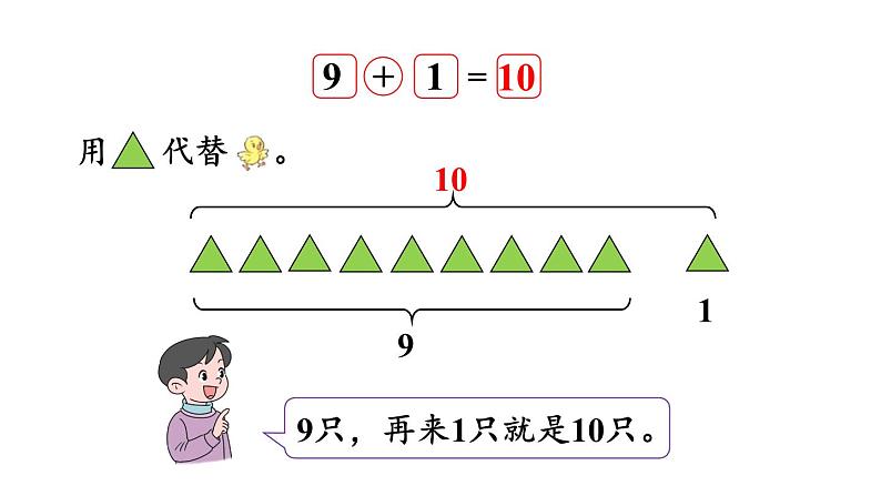 小学数学新北师大版一年级上册第四单元第5课时《小鸡吃食》教学课件（2024秋）第4页