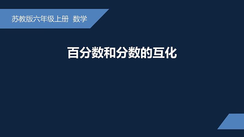 无锡苏教版六年级数学上册第六单元《百分数与分数互化(2)》课件第1页