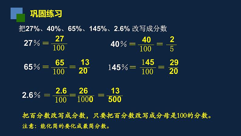 无锡苏教版六年级数学上册第六单元《百分数与分数互化(2)》课件第7页