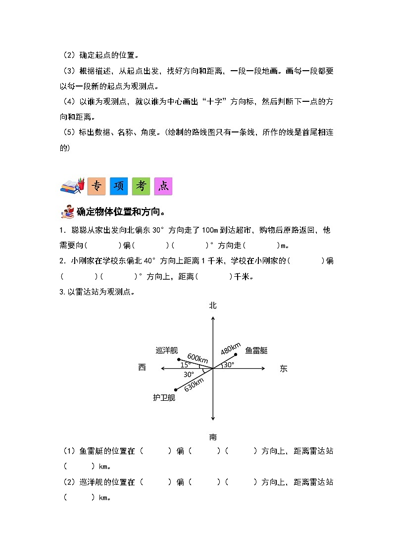 人教版数学六年级上册第2单元《位置与方向（二）》单元复习讲义（原卷版+解析版）02