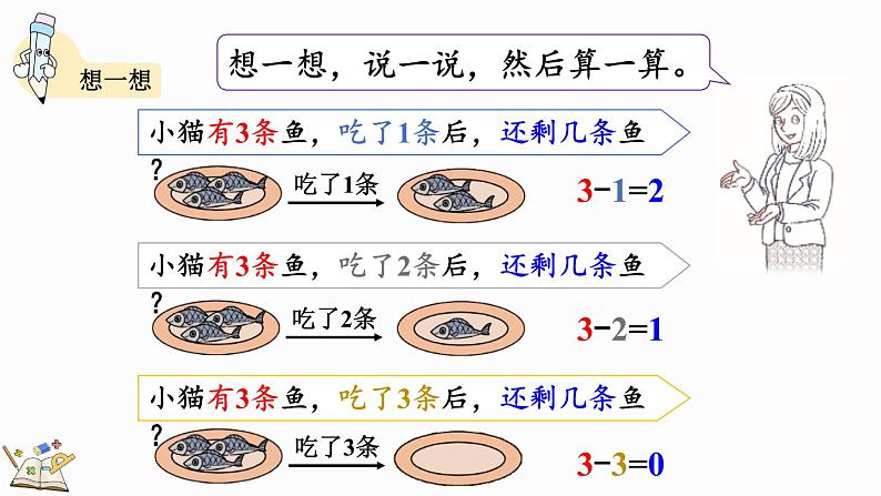 2024年北师大版数学一年级上册2.3 第5课时 可爱的小猫课件07