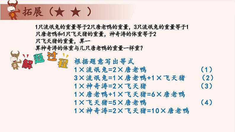 6、等量代换之常用解题方法-2024-2025学年度小学三年级奥数 全套教学课件PPT  陕西人民教育出版社06