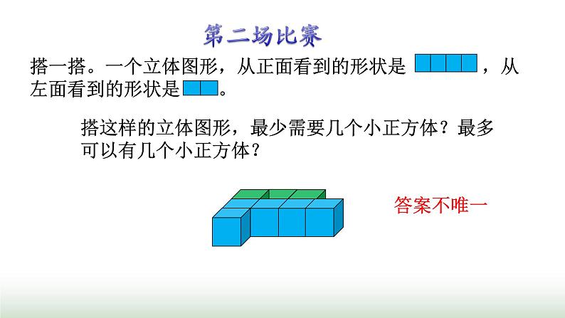 北师大版六年级数学上册第3单元第1课时搭积木游戏课件04