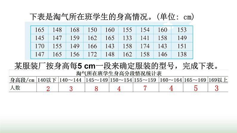北师大版六年级数学上册第5单元第3课时身高情况课件04