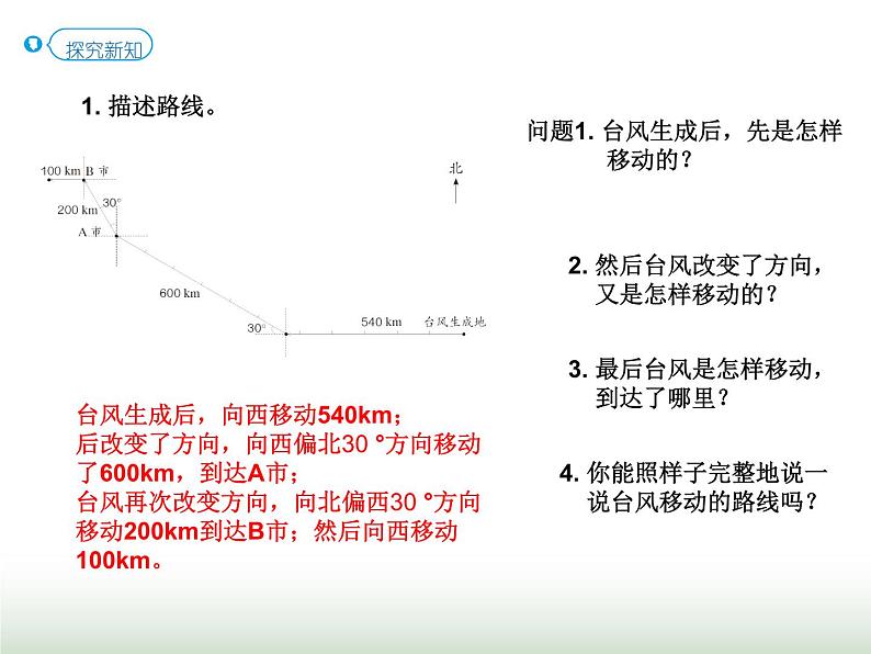 人教版六年级数学上册第2单元第3课时认识路线图课件第5页