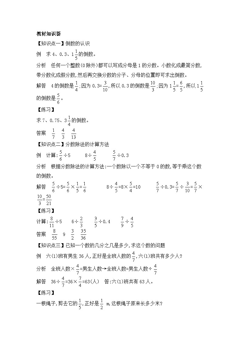 人教版六年级数学上册第九单元第二课时分数除法、比教案第2页