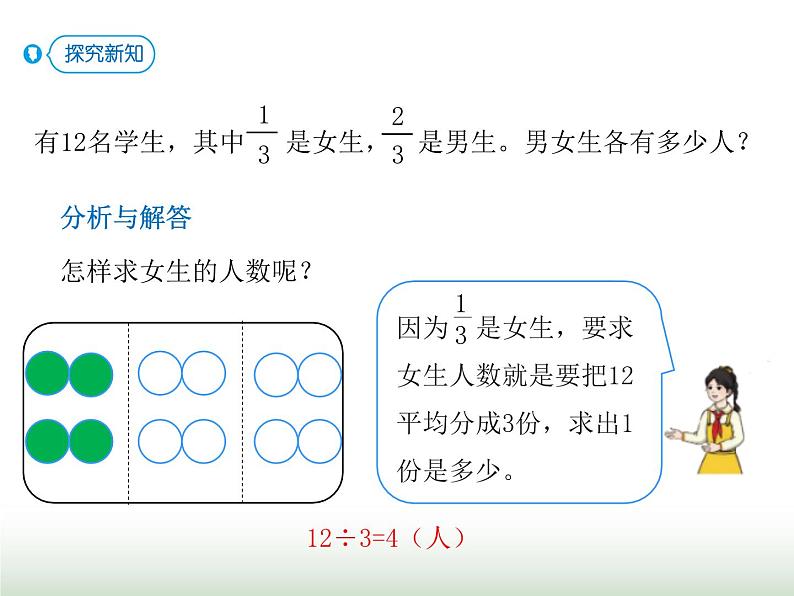 人教版三年级数学上册第八单元第七课时求一个数的几分之几的实际问题课时课件第3页