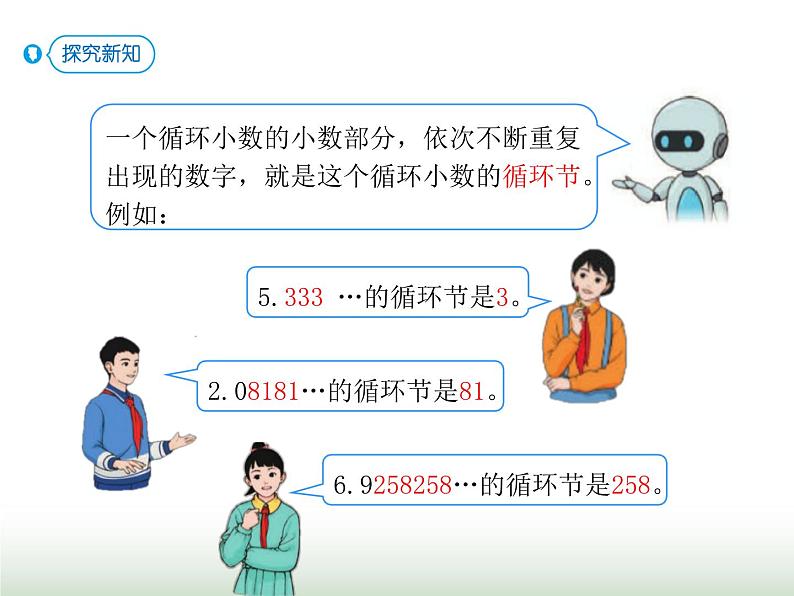 人教版五年级数学上册第3单元第6课时循环小数课件08