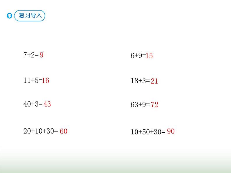 人教版三年级数学上册第二单元第一课时两位数加两位数口算课时课件02