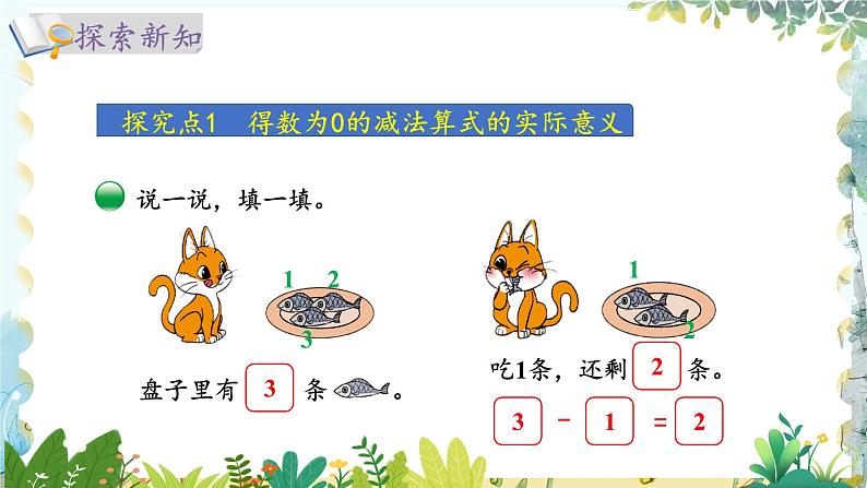 北师版（2024）数学一年级上册 第2单元 2.3 5以内数加与减 可爱的小猫 PPT课件第3页