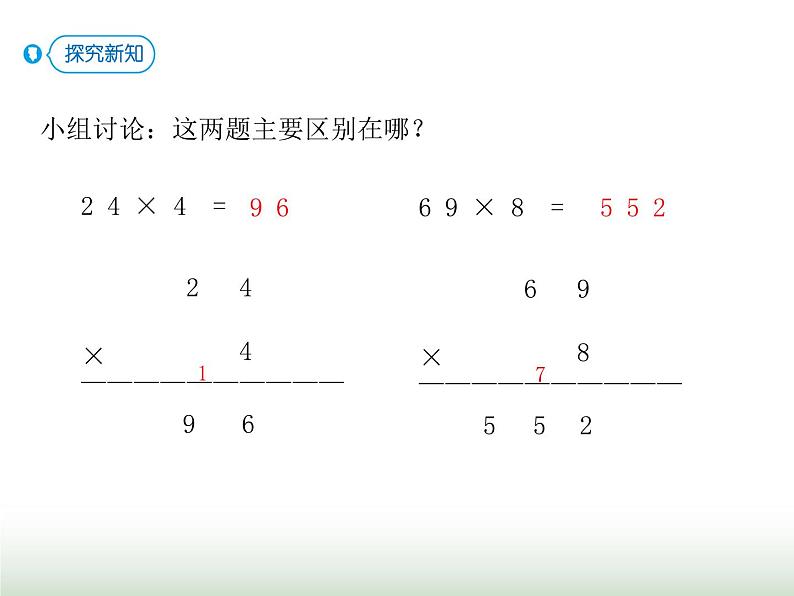 人教版三年级数学上册第六单元第五课时两、三位数乘一位数（连续进位）（课时课件）第7页