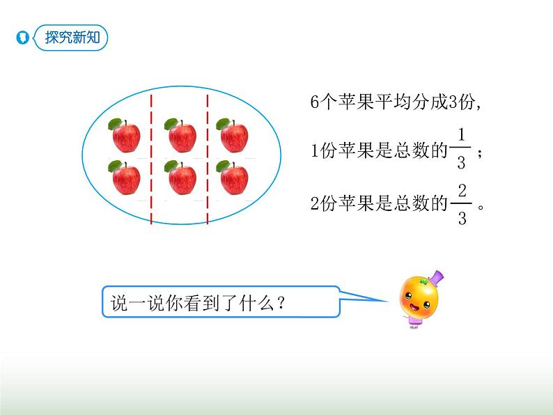 人教版三年级数学上册第八单元第六课时根据情境表示分数课时课件05