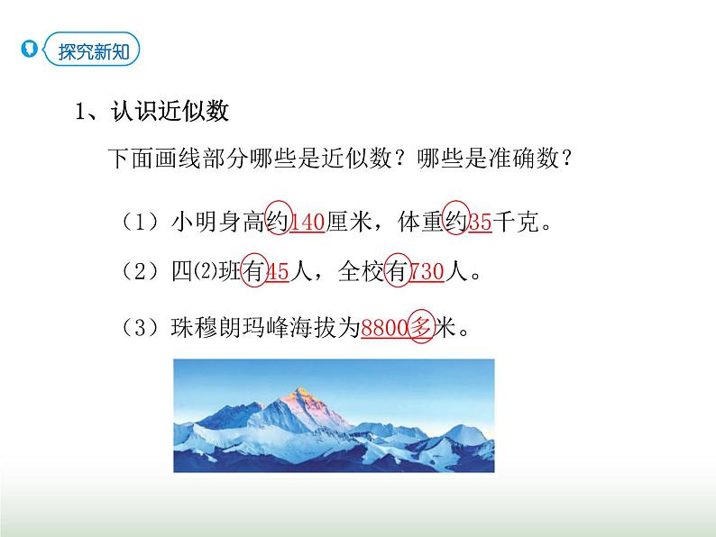 人教版四年级数学上册第一单元第六课时近似数课件第3页